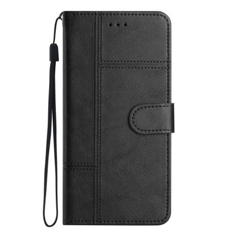 Чехол-книжка Cowhide Texture Stitching Leather на Samsung Galaxy A56 5G - черный
