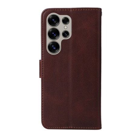 Чехол-книжка Stitching Calf Texture для Samsung Galaxy S25 Ultra 5G - коричневый