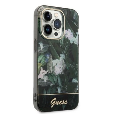 Оригінальний чохол Guess Jungle Collection на iPhone 14 Pro Max - green