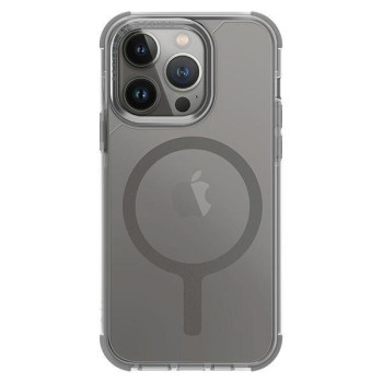 Оригинальный чехол UNIQ etui Combat Magclick Charging на iPhone 15 Pro - gray/frost gray