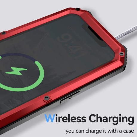 Противоударный чехол R-JUST Life Waterproof для iPhone 16e - красный