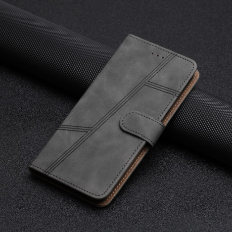 Чехол-книжка Stitching Skin Feel для iPhone 16 - серый