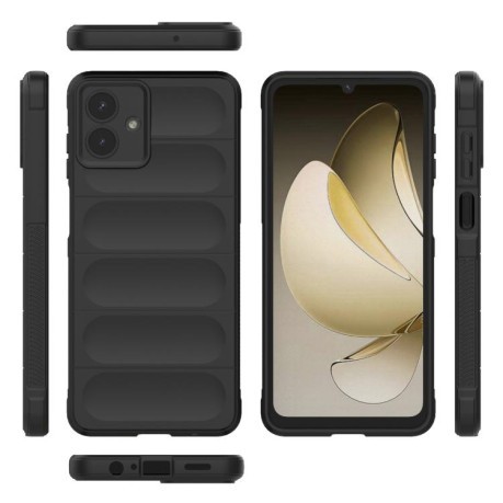Силиконовый чехол Magic Flannel для Samsung Galaxy A07 4G - черный