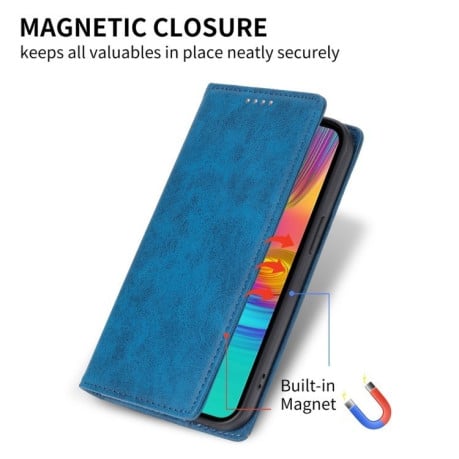 Чохол-книжка Business Solid Color із захистом від сканування RFID на Samsung Galaxy A17 4G - синій