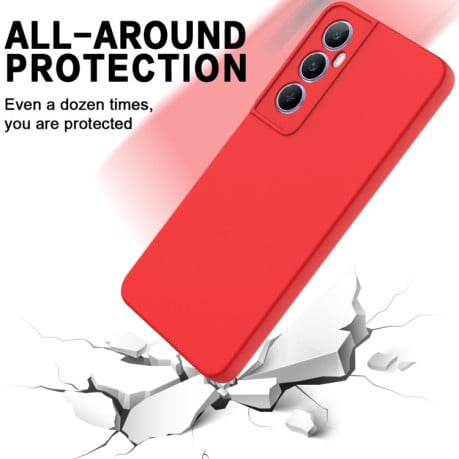 Силиконовый чехол Solid Color Liquid Silicone на Realme C65 4G - красный