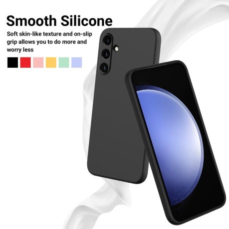 Силиконовый чехол Solid Color Liquid Silicone на Samsung Galaxy M15 / F15 Pro - черный