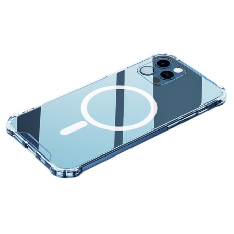 Противоударный силиконовый чехол R-JUST All-inclusive Magsafe для iPhone 12 / 12 Pro - прозрачный