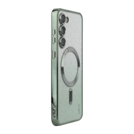 Протиударний чохол ENKAY Hat-Prince Magnetic Glitter Plated  для Samsung Galaxy S25+ 5G - зелений