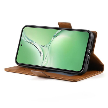 Чехол-книжка Side Buckle Magnetic Frosted Leather для OnePlus 13R/Ace 5/Ace 5 Pro - коричневый