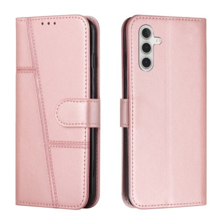 Чехол-книжка Stitching Calf Texture для Samsung Galaxy A16 5G - розовое золото