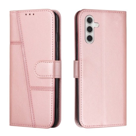 Чехол-книжка Stitching Calf Texture для Samsung Galaxy A55 - розовое золото