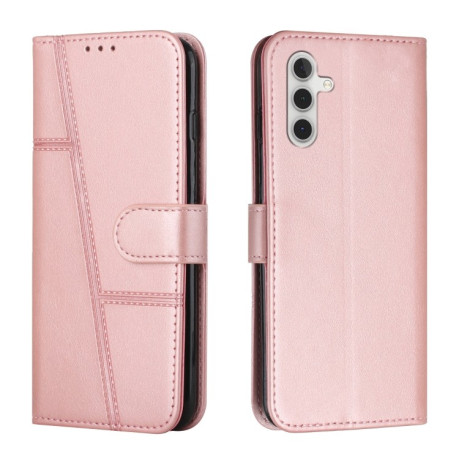 Чохол-книжка Stitching Calf Texture для Samsung Galaxy S25+/S24+ 5G - рожеве золото