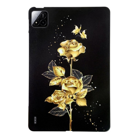 Чехол Color Painting Pattern Smart для Xiaomi Pad 7 / Pad 7 Pro - Golden Rose