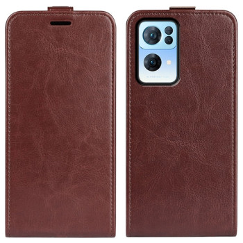 Фліп-чохол R64 Texture Single на Reno7 Pro 5G - коричневий
