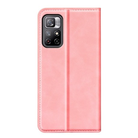 Чохол-книжка Retro Skin Feel Business Magnetic на Xiaomi Redmi Note 11/ Poco M4 Pro 5G - рожевий