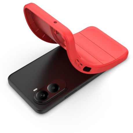 Силиконовый чехол Magic Flannel на Xiaomi Poco M7 4G 169mm - черный