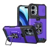 Противоударный чехол Armor Camera Shield для iPhone 16 - фиолетовый