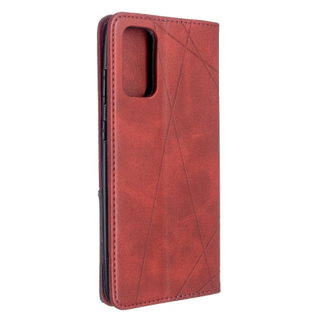 Чехол-книжка Rhombus Texture на Samsung Galaxy S20 Ultra-красный