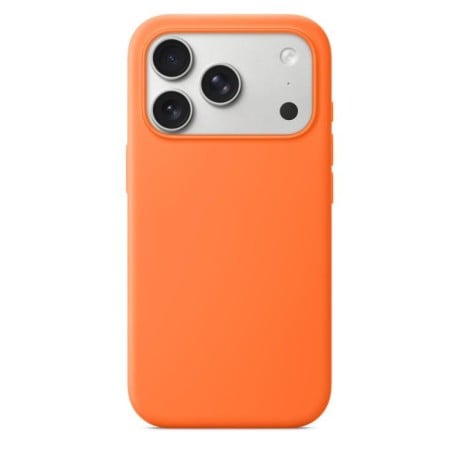 Силиконовый чехол Crossbody Lanyard Liquid Silicone Case на iPhone 17 Pro Max - оранжевый