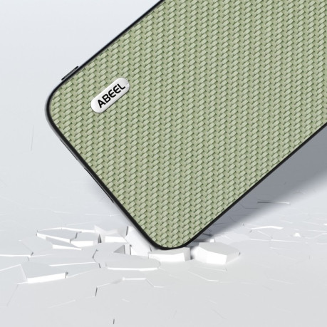 Ударозащитный чехол ABEEL Carbon Fiber на Samsung Galaxy S23 FE 5G - зеленый
