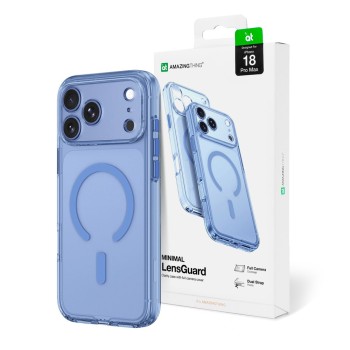 Оригинальный чехол AmazingThing Minimal Mag Lens and Lanyard Mount Compatible с MagSafe для iPhone 18 Pro Max — синий