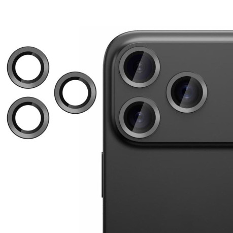 Защитное стекло для камеры Kalebol No Flicker на iPhone 17 Pro - черное