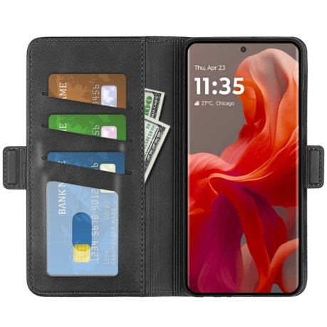 Чохол-книжка Dual-side Magnetic Buckle для Motorola Moto G85 5G - чорний