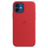 Силиконовый чехол Silicone Case Red на iPhone 12 / iPhone 12 Pro with MagSafe - премиальное качество