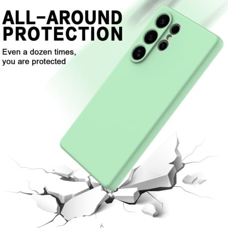 Силіконовий чохол Solid Color Liquid Silicone  для Samsung Galaxy S25 Ultra 5G - зелений