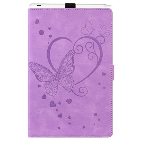 Чехол - книжка Love Butterfly Embossed Leather на iPad Pro 11 2024 - фиолетовый