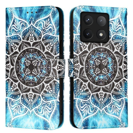 Чохол-книжка Colored Drawing Pattern Plain Weave Leather для Xiaomi 14T Pro - Mandala