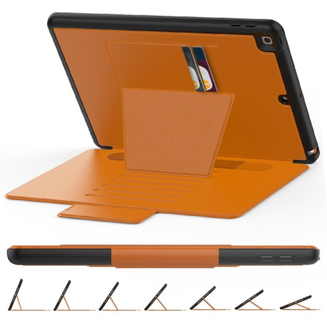 Чехол-книжка Multifunctional Tablet для iPad 9/8/7 10.2 2019/2020/2021 - коричневый