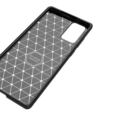 Ударозащитный чехол HMC Carbon Fiber Texture для Samsung Galaxy S21 - черный
