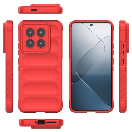 Силиконовый чехол Magic Flannel для Xiaomi 14 Pro - красный