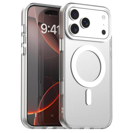 Противоударный чехол Candy Magsafe PC Hybrid TPU для iPhone 17 Pro - белый