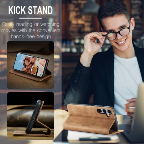 Чохол-книжка CaseMe-013 Multifunctional  для Samsung Galaxy S25+ 5G - коричневий