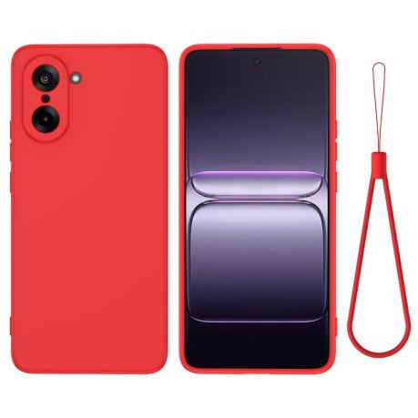 Силиконовый чехол Solid Color Liquid Silicone на OnePlus Nord CE5/Ace 5 Racing - красный