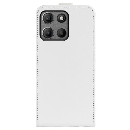 Фліп-чохол Vertical Flip Leather Phone Case with Card Slot для Motorola Moto G15 - білий