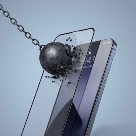 Комплект защитных стекол Baseus 0,23 mm Anti Blue Light для iPhone 12 mini - черных