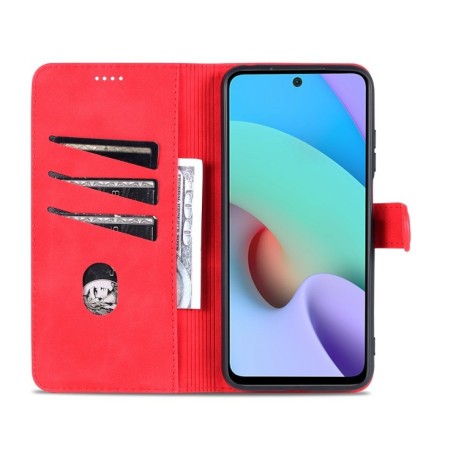 Чехол-книжка AZNS Skin Feel Calf для Xiaomi Redmi Note 11 / Poco M4 Pro 5G - красный