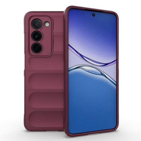 Силиконовый чехол Magic Flannel на OPPO A5 5G Global / K13x 5G Global - винно-красный