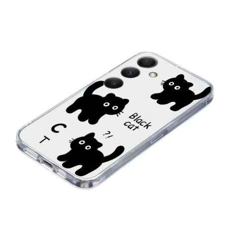 Чохол Colored Drawing Pattern Transparent TPU для Samsung Galaxy S24 FE 5G - Cat