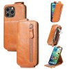 Фліп-чохол Zipper Wallet Vertical для iPhone 15 Pro Max - коричневий