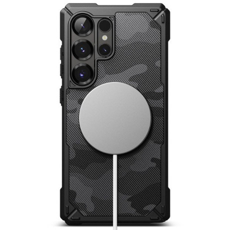 Оригинальный чехол Ringke Rugged Gear MagSafe для Samsung Galaxy S25 Ultra - Black Camo