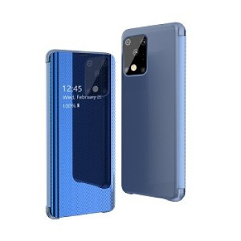 Зеркальный чехол Flip View Cover на Samsung Galaxy S20 -синий