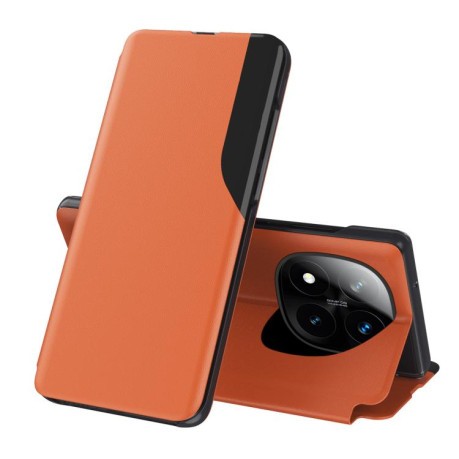 Чохол-книжка Clear View Standing Cover для Xiaomi Redmi Note 14 Pro+ 5G - помаранчевий