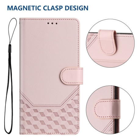 Чохол-книжка Embossing Stripe RFID для Realme 13+ 5G/13 Pro 5G/13 Pro+ - рожевий