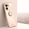 Противоударный чехол XINLI Straight Edge with Ring Holder для OPPO Reno13 F 5G Global - розовый