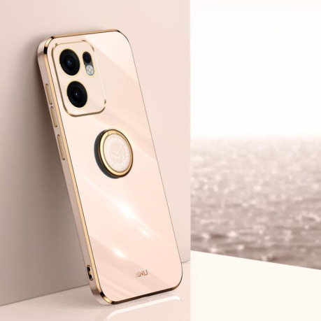 Чохол протиударний XINLI Straight Edge with Ring Holder для OPPO Reno13 F 5G Global - рожевий