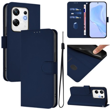 Чехол-книжка Skin Feel Solid Color Leather для Infinix Zero 30 4G - синий